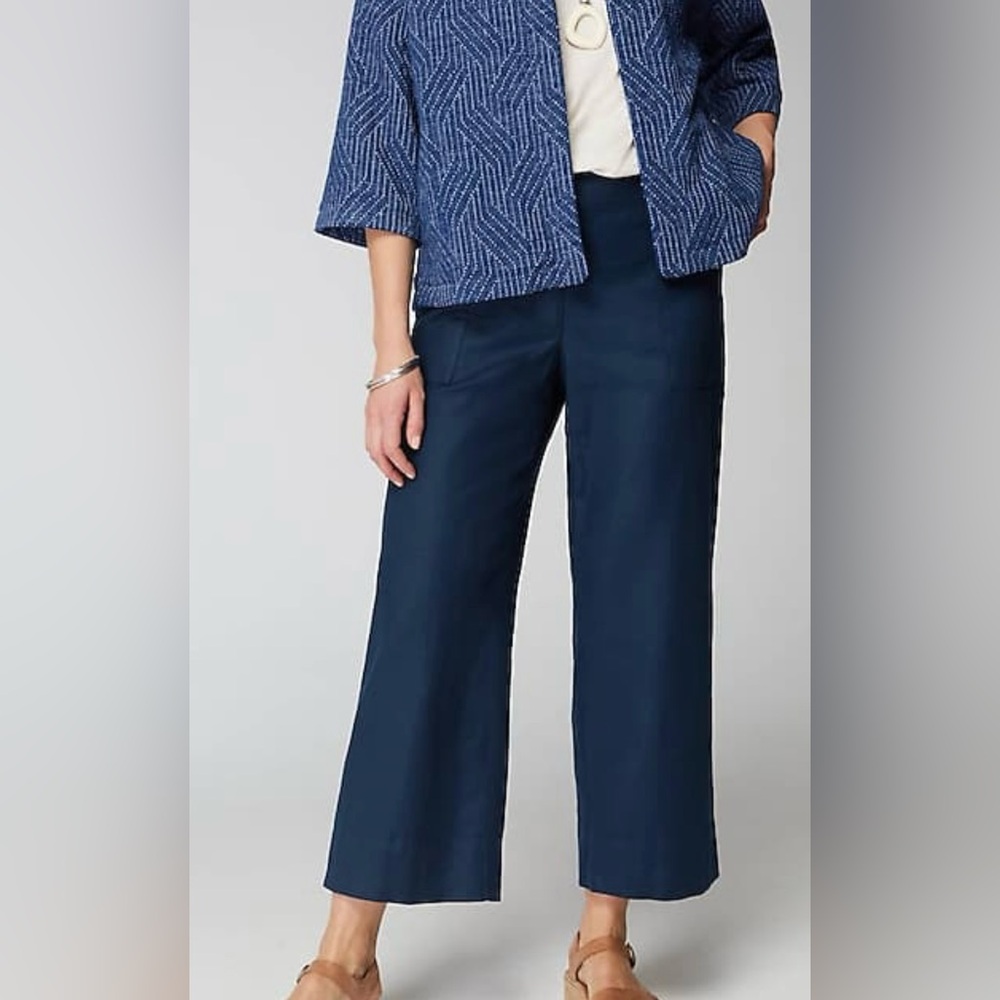 J. Jill Linen Stretch Pants Navy Size 1X
